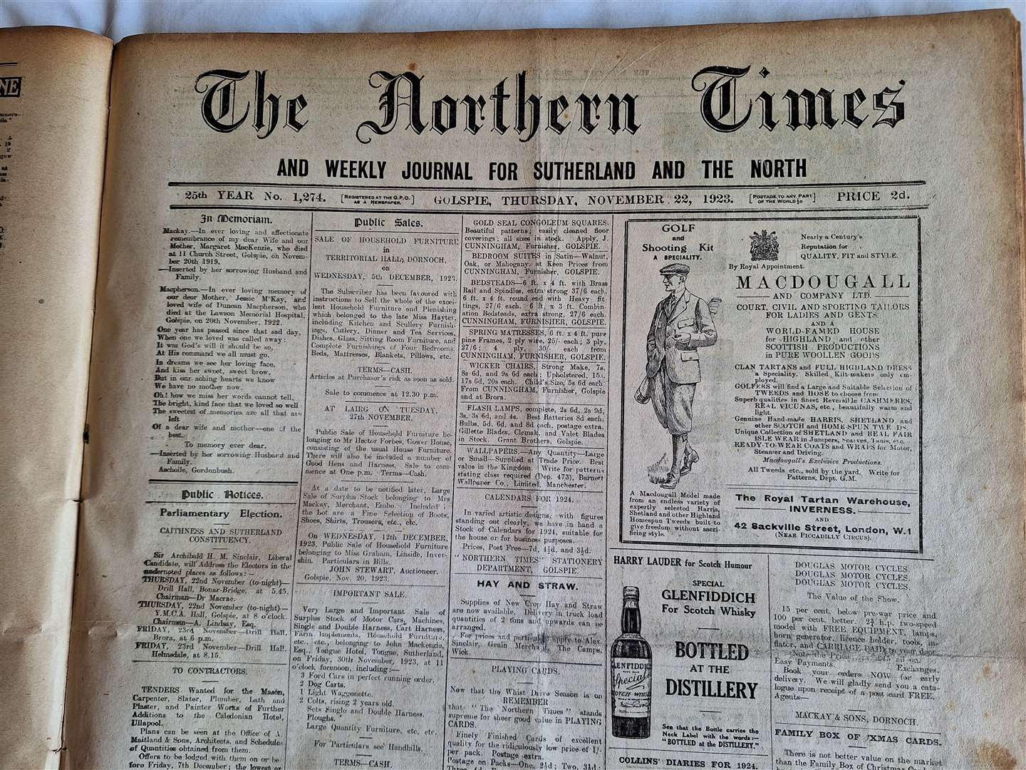 The edition of November 22, 1923.