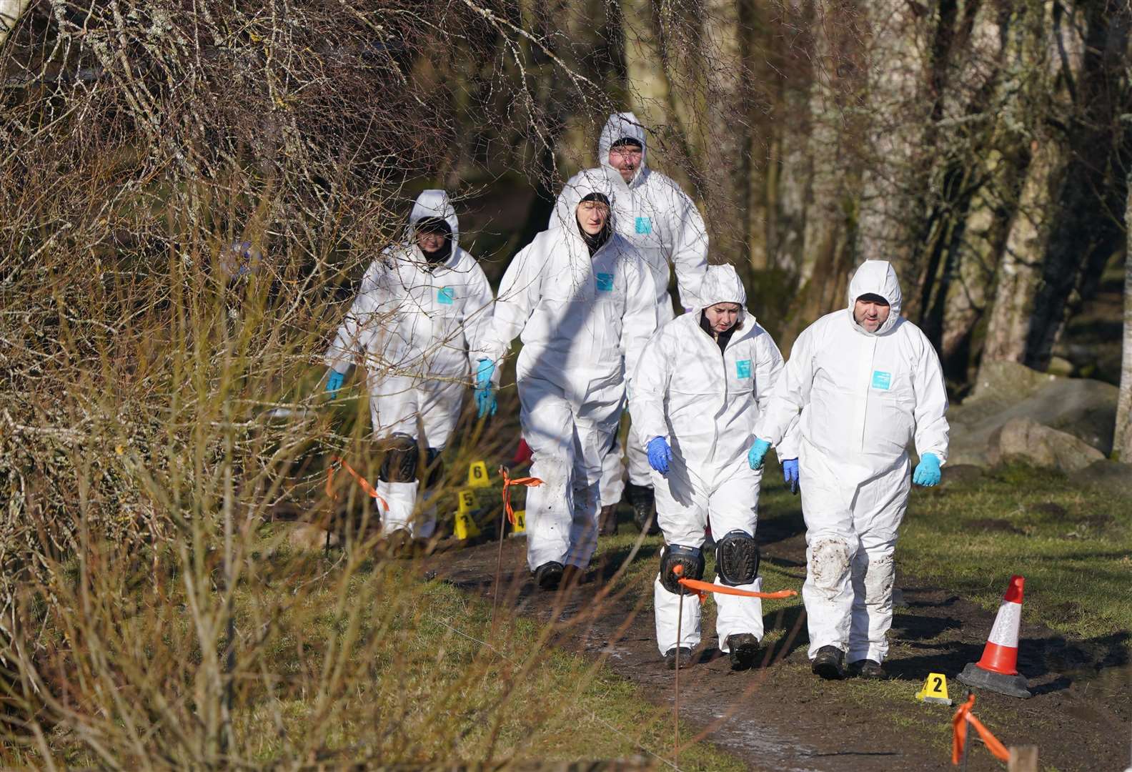 Police have been carrying out investigations at the scene (Andrew Milligan/PA)