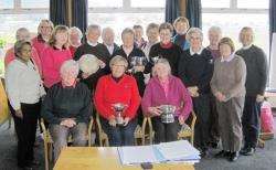 Some of the lady winners at the prizegiving at Golspie
