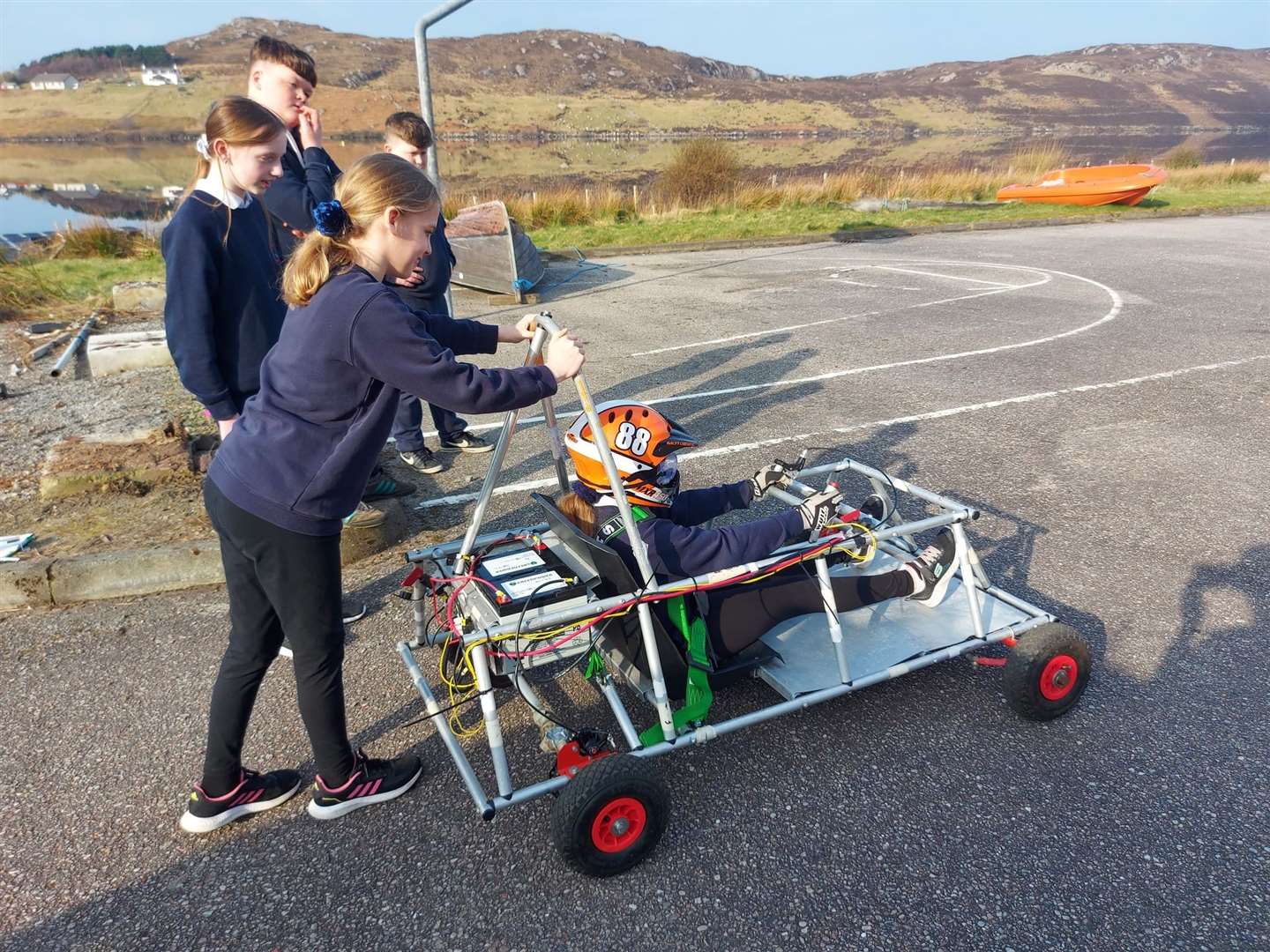 Funding went towards the build of an electric Goblin Car(Go Kart) involving the children for the Northwest schools, the children thenwent on to compete against other schools.