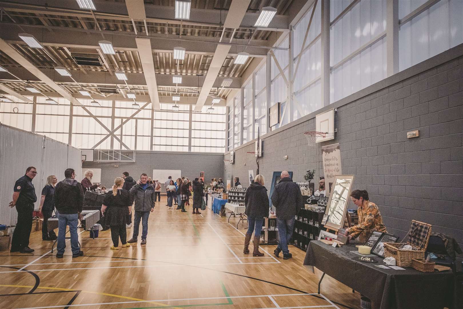 A few of the stalls inside the East Caithness Community Facility. Picture: Colin Campbell Photography