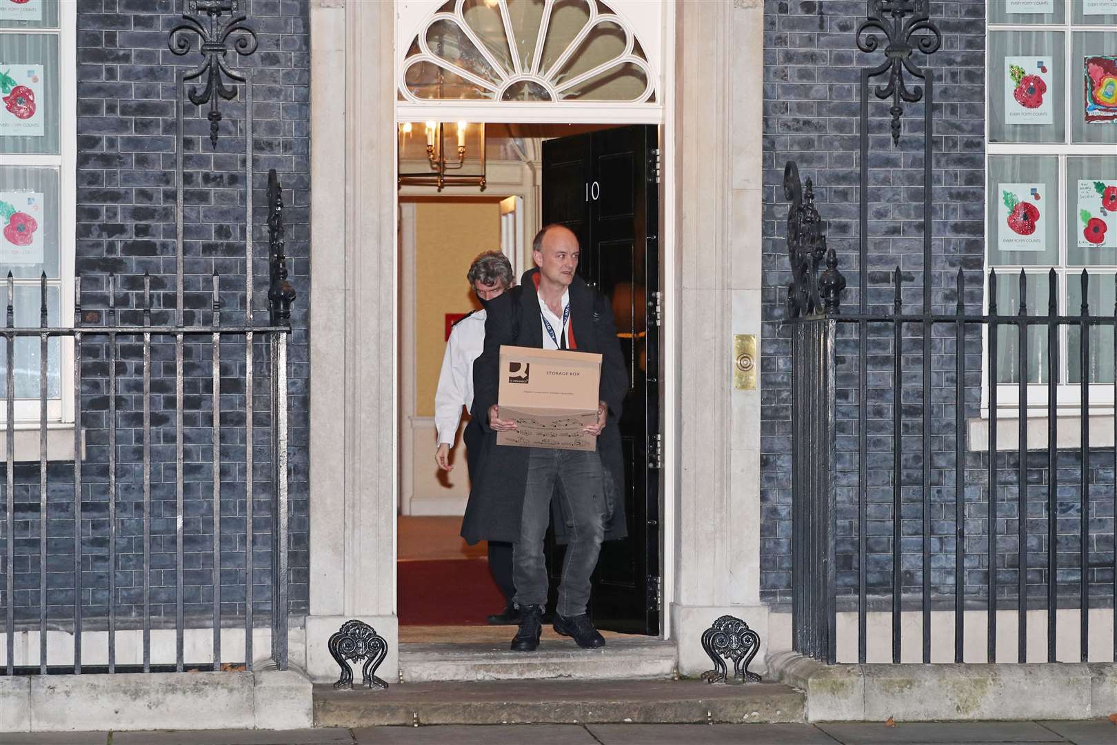 Dominic Cummings leaves 10 Downing Street (Yui Mok/PA)