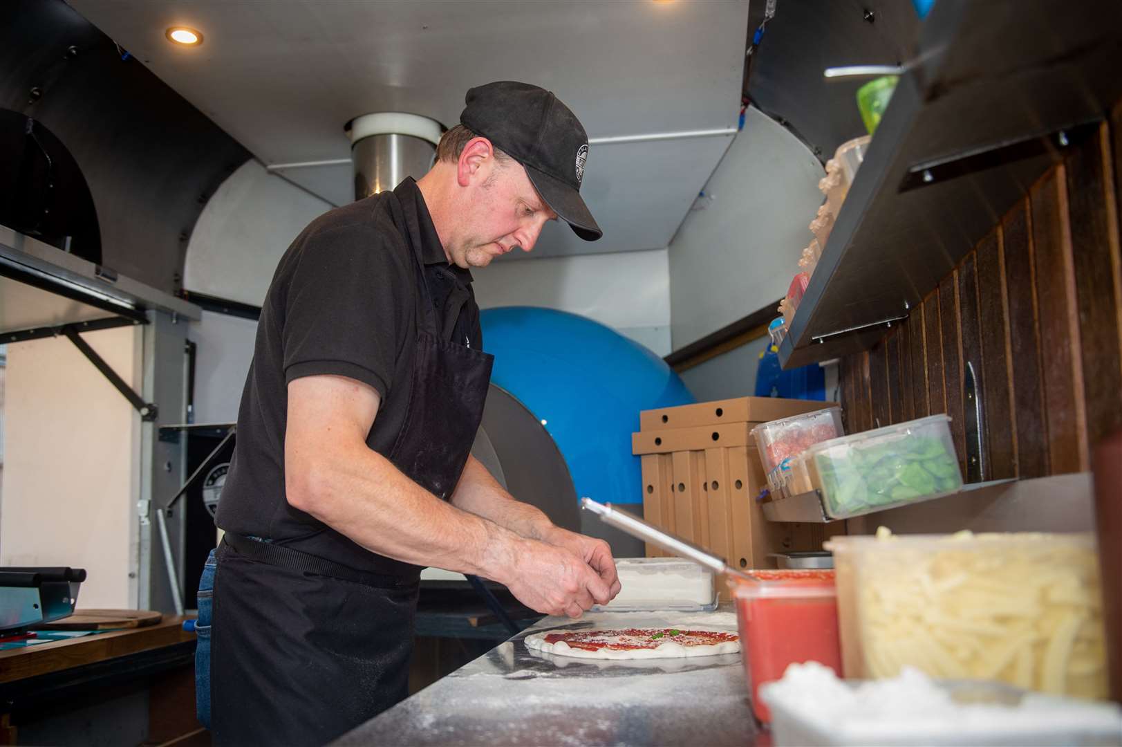 Alistair and Julie Adams set up a mobile pizza business during the lockdown called Blazin Pizza ...Picture: Callum Mackay..