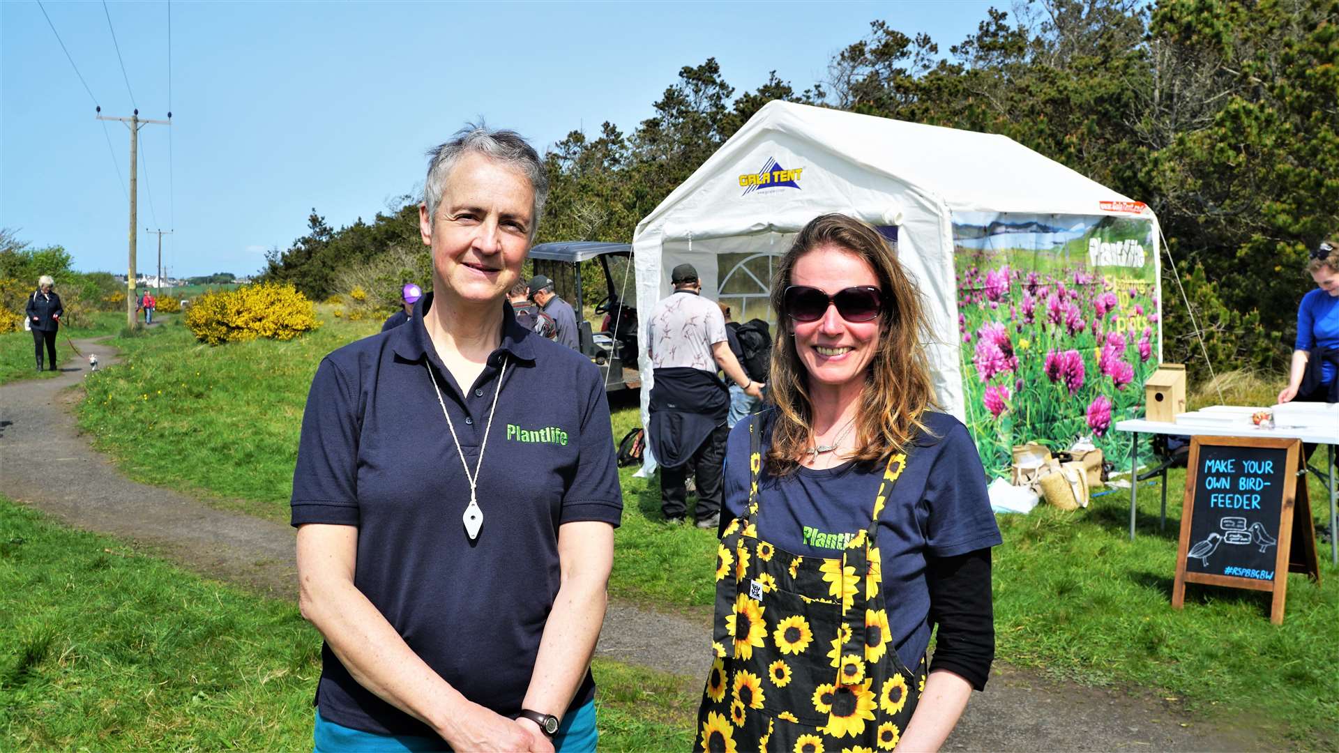 Species on the Edge project launch at Dunnet Community Forest on Sunday. Sarah Bird, at left, is the project officer and Louise Senior is the people engagement officer for the programme. Picture: DGS