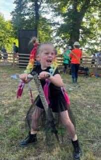Gracie Andrew having a whale of a time at Belladrum in the summer.