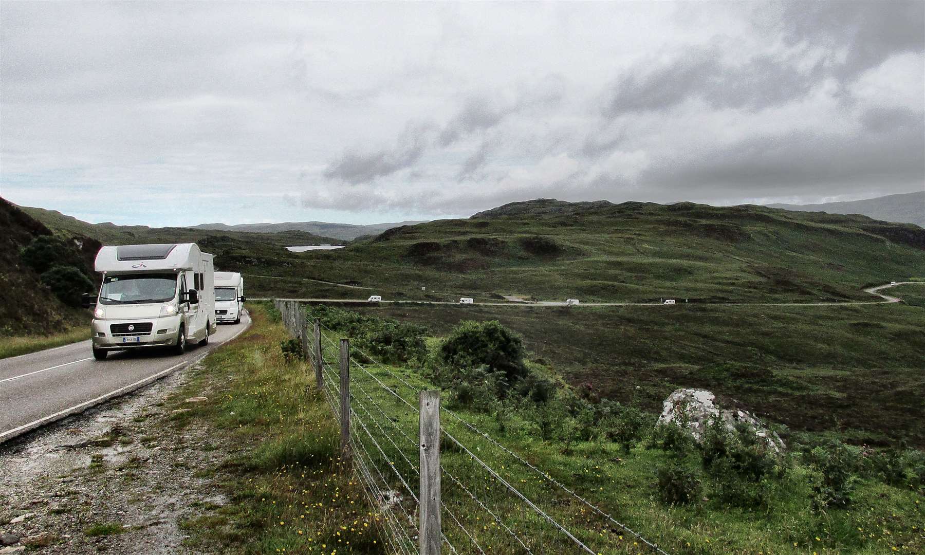 Ian Blackford says that roads in the Highlands are not geared up for convoys of motorhomes.
