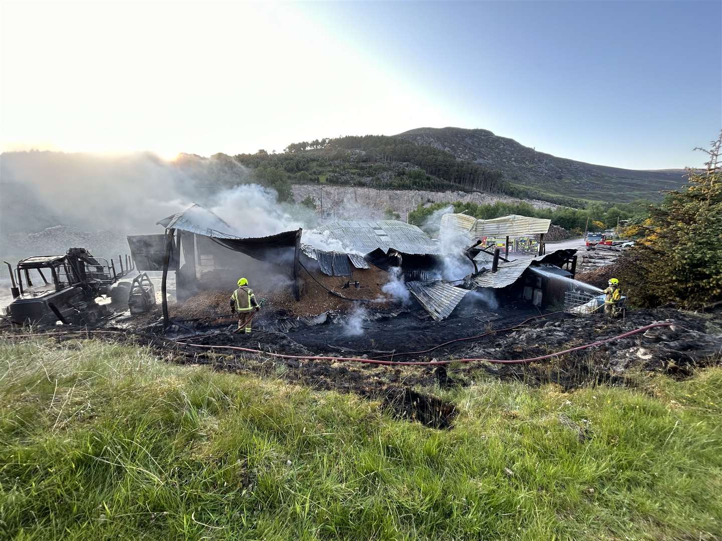 The shed was destroyed in some 20 minutes, taking with it expensive equipment and a solar panel installation on the roof. Picture: Hannah MacGregor.