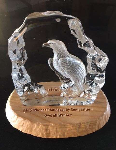 The Abigail Rhodes Photography Competition trophy.