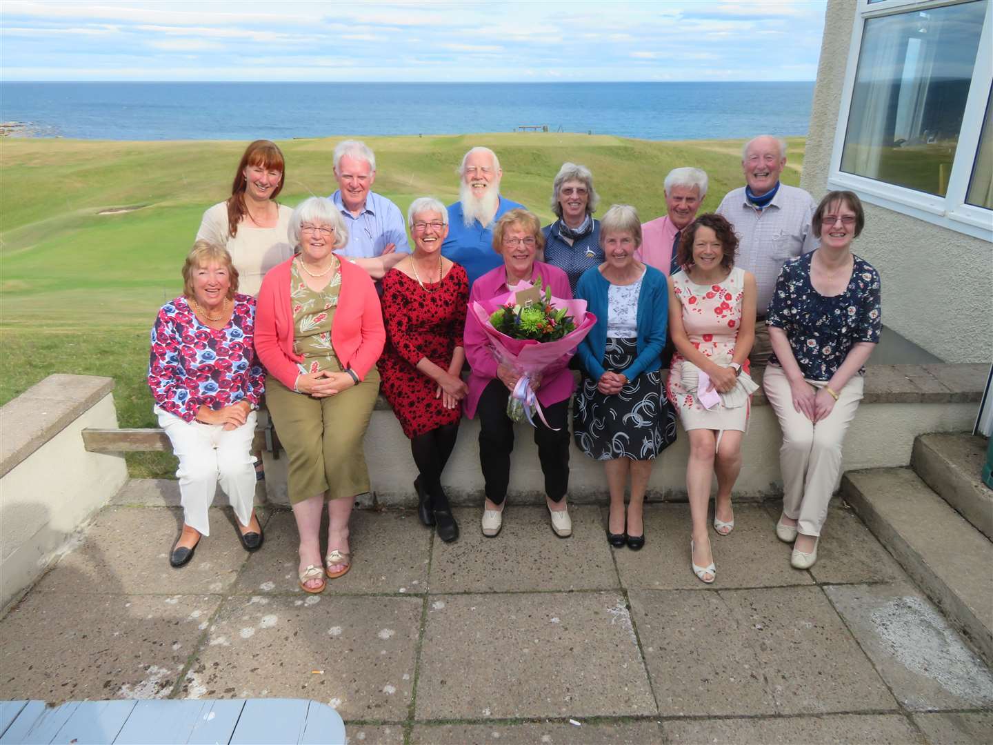 A farewell lunch was held at Brora Golf Club when Jeanette Johnston, who is moving after many years in Sutherland, was presented with a bouquet of flowers by East Sutherland Rotary Club president Linda Graham (third left).