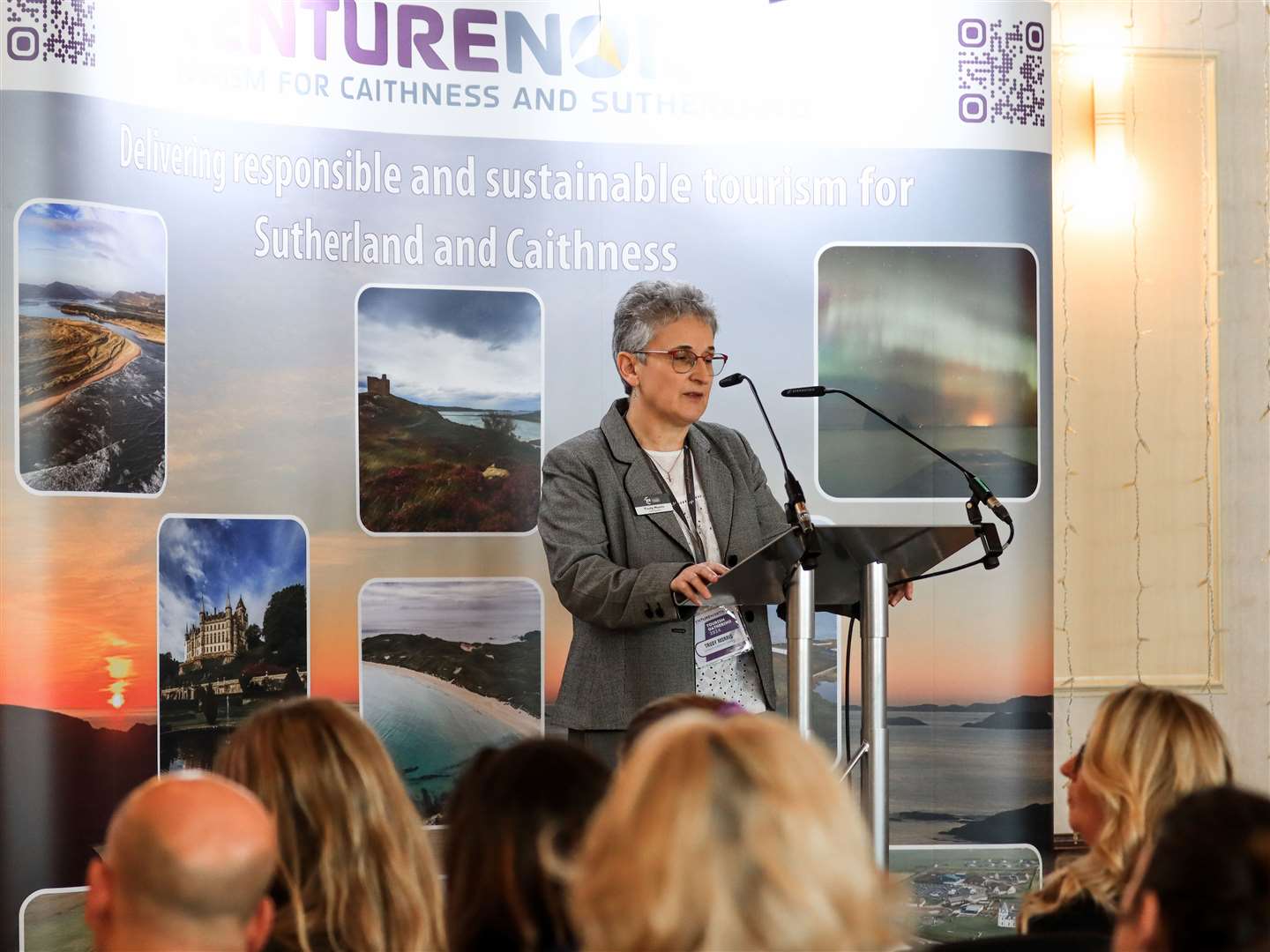 Trudy Morris, chief executive of the Caithness Chamber of Commerce, talked about career opportunities in tourism and hospitality. Picture: Niamh Ross