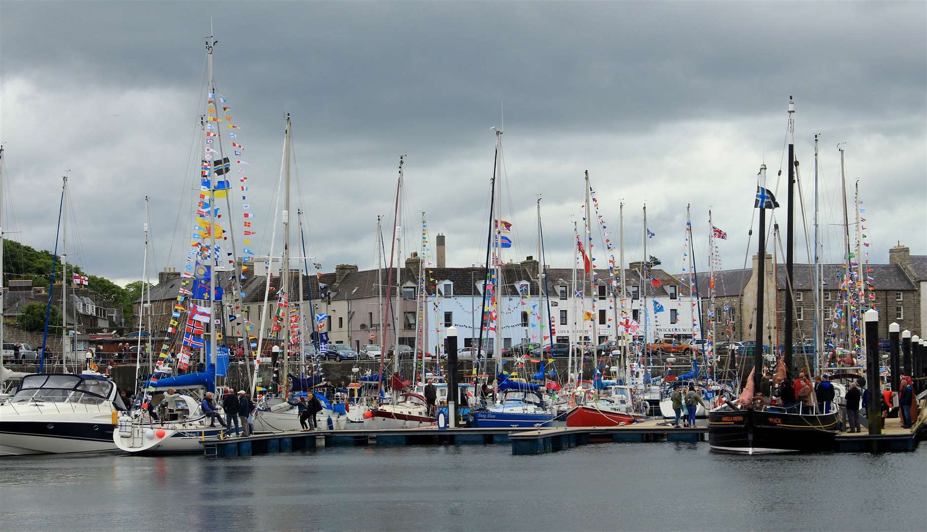The marina on Wick RNLI Harbour Day. The weather was mostly overcast but it was mild and dry. Picture: Alan Hendry