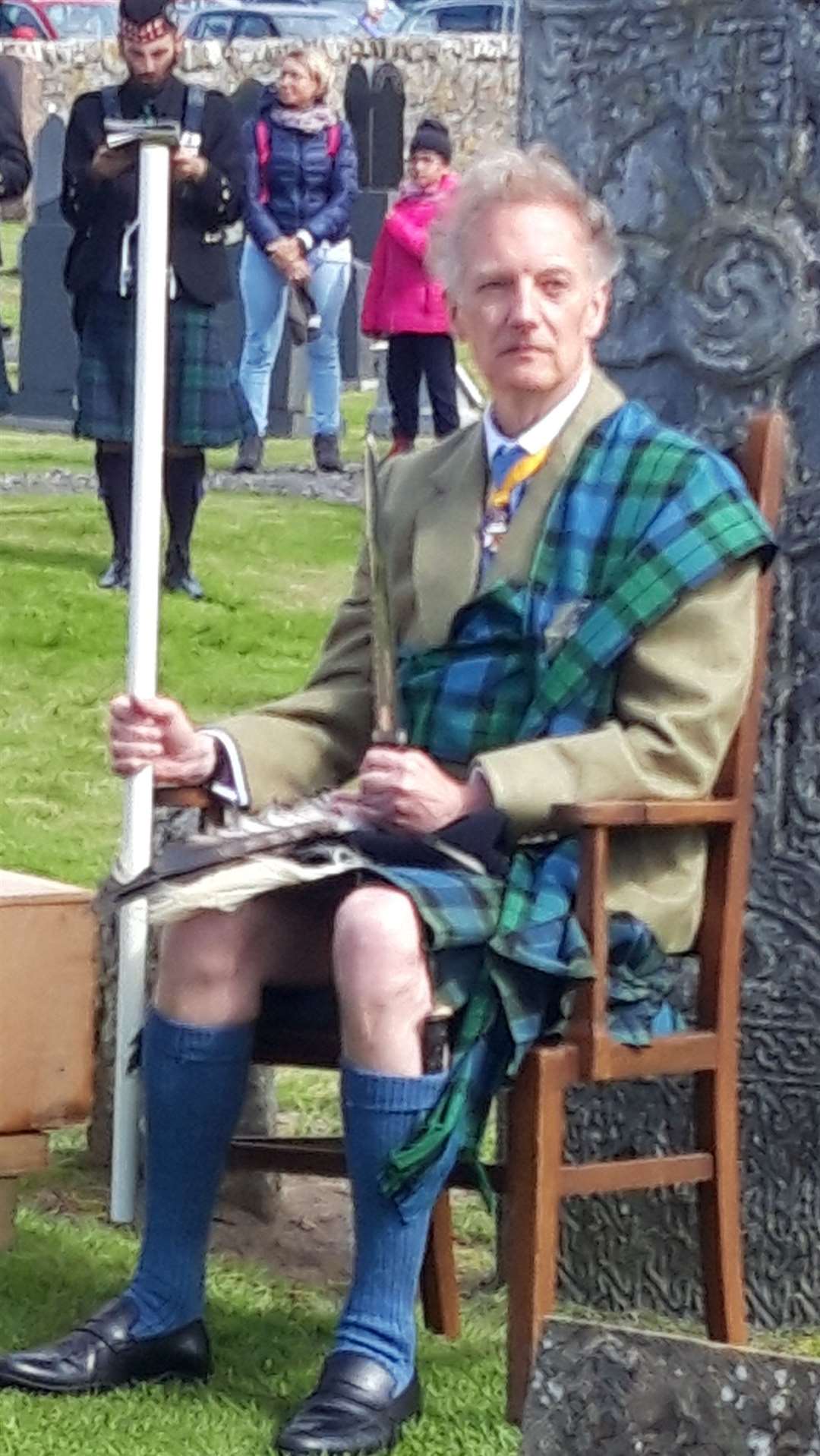 The chief of the Clan Mackay was presented with a staff.