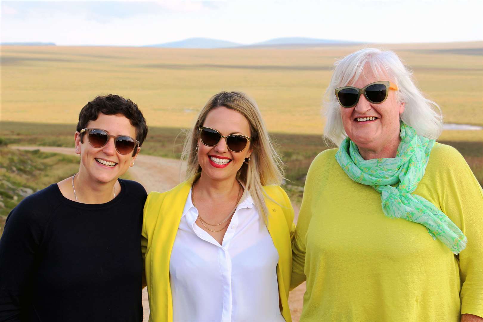Mairi Gougeon, minister for the Natural Environment, Gail Ross MSP (Caithness, Sutherland and Ross) and Frances Gunn, chairman of the Flow Country World Heritage Site Working Group at the Flows yesterday.