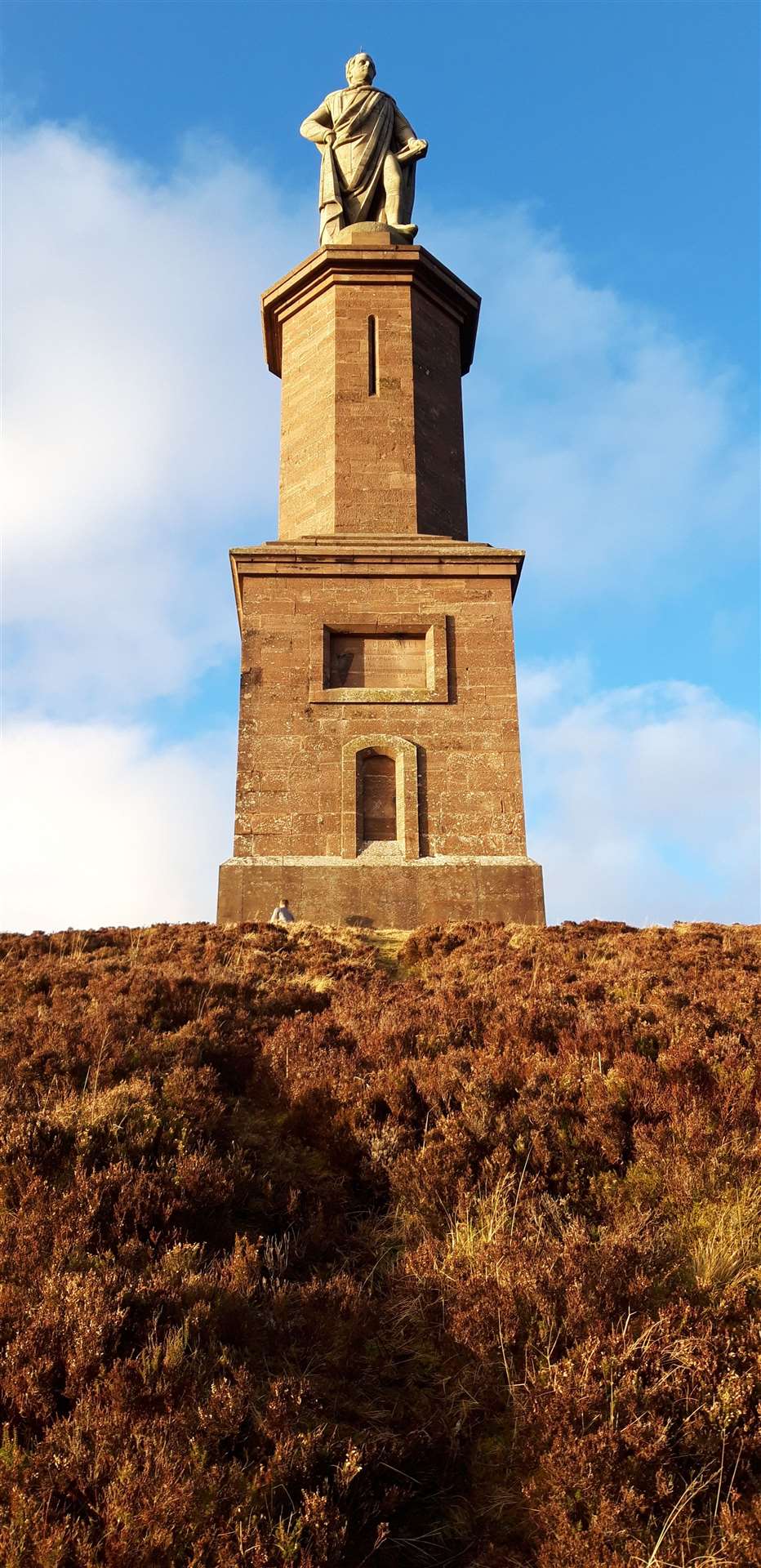 The imposing Duke of Sutherland statue enjoys a commanding position on top of Ben Bhraggie.
