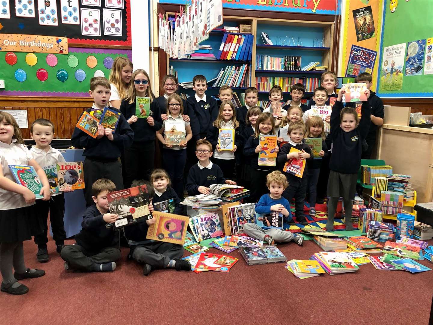Bonar Bridge Primary School and Nusery now has a cornucopia of books after years during which funding restraints meant no new books could be bought.