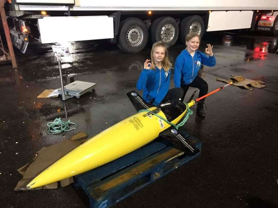 Sister Caillin and Maia Patterson of Ullapool Sea Savers were delighted to witness the mini-sub being landed.