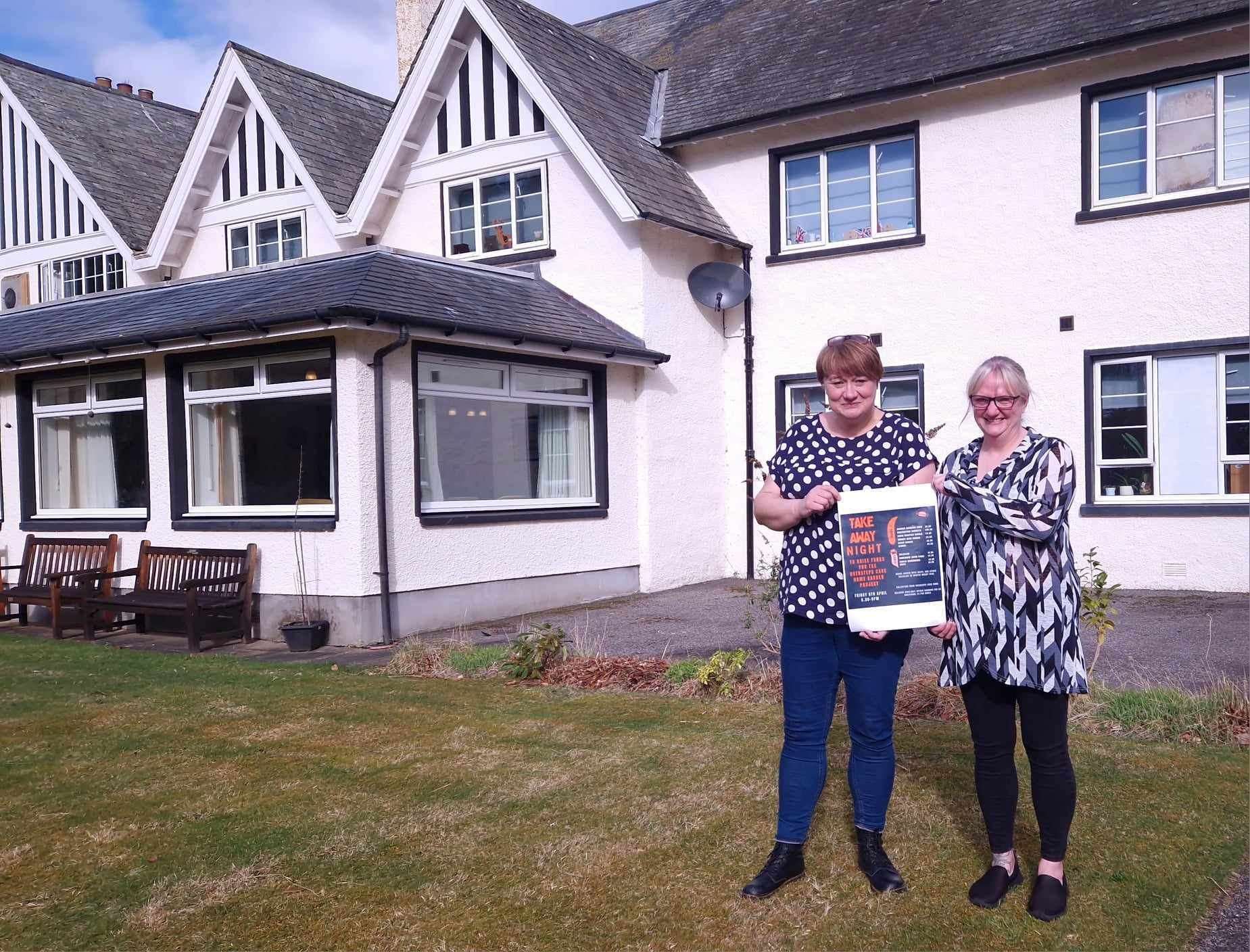 Care home manager Jen Macdonald and deputy Michelle Clarke are preparing to launch Crossreach Oversteps’ new ‘takeaway’ to raise funds for a garden makeover.