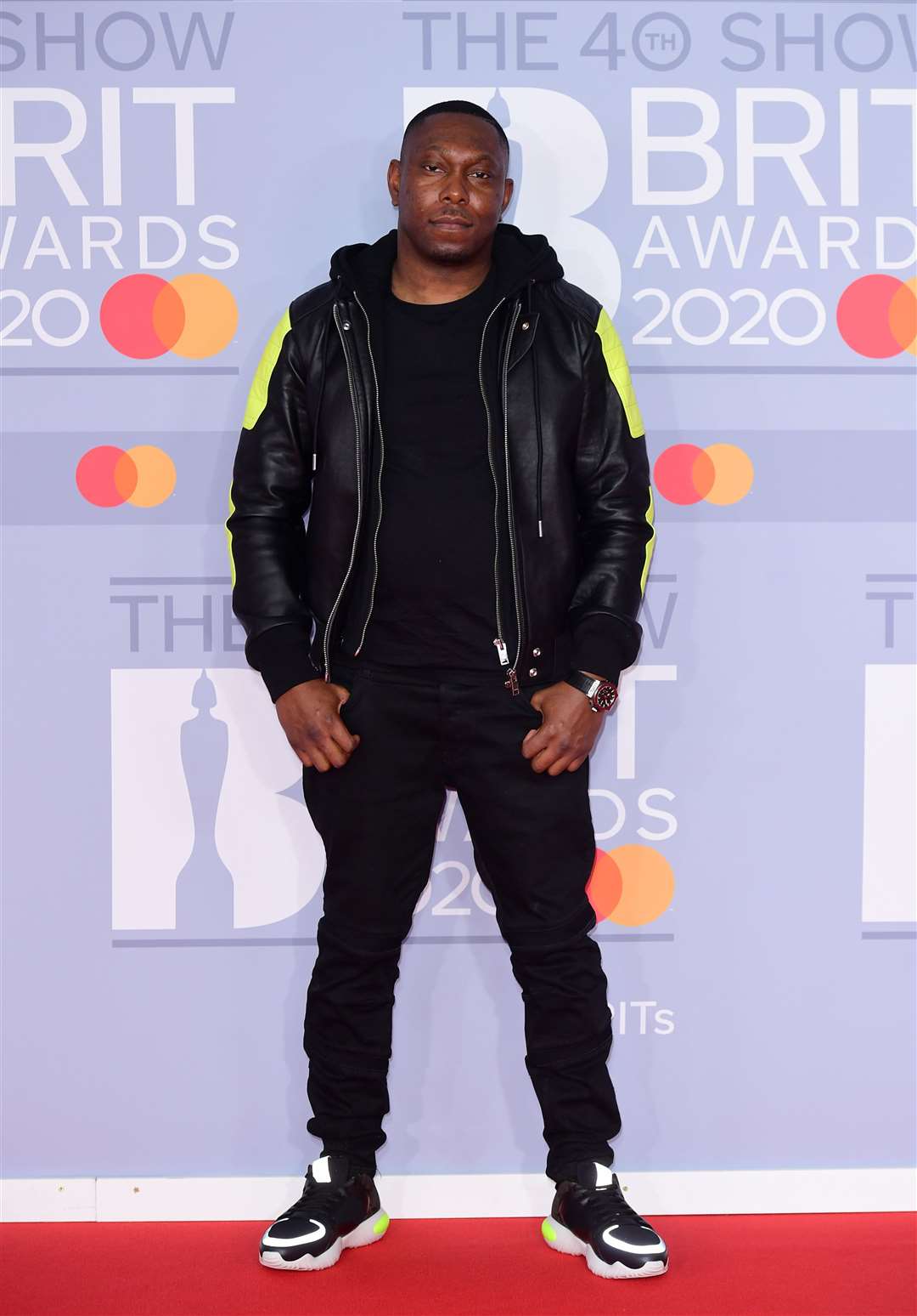 Dizzee Rascal arriving at the 2020 Brit Awards at the O2 Arena in London (Ian West/PA)