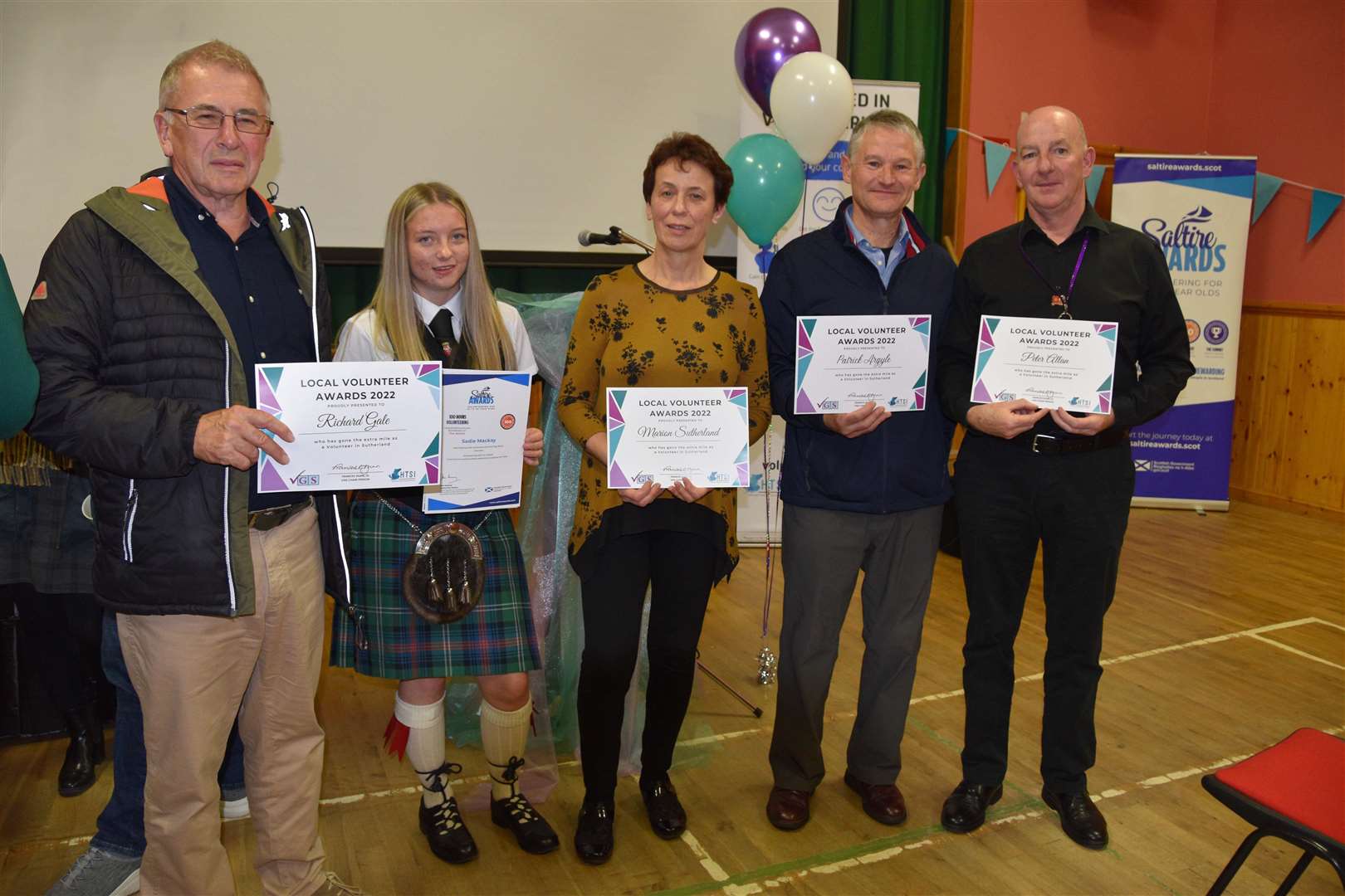 The Go Golspie team, from left, Richard Gale, Sadie Mackay, Marion Sutherland, Patrick Argyle and Peter Allan.