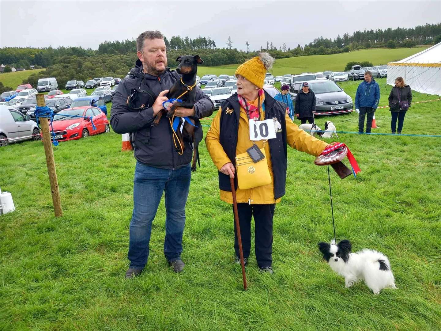 Winners of the dog show at Lairg Crofters Show.