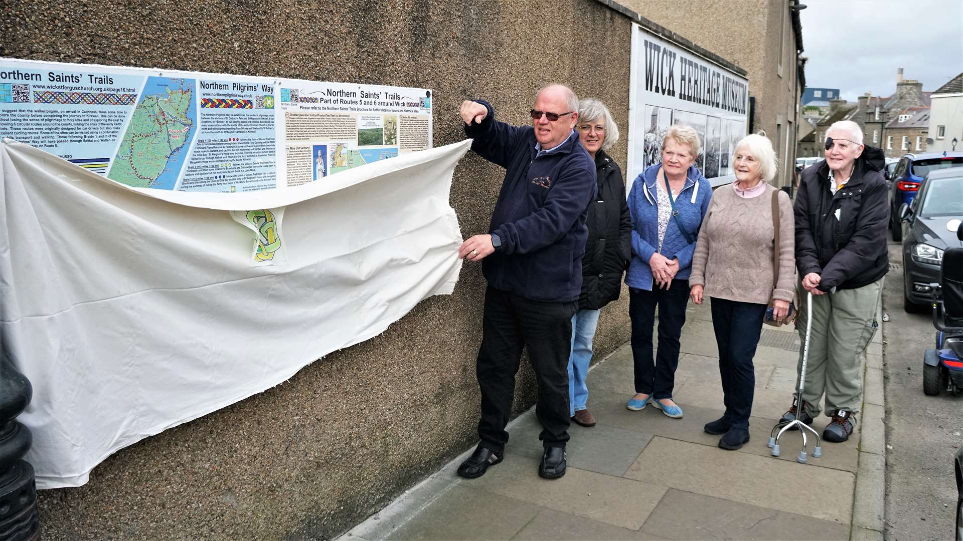 The Northern Saints Path information board was recently unveiled in Wick.  Image: DGS