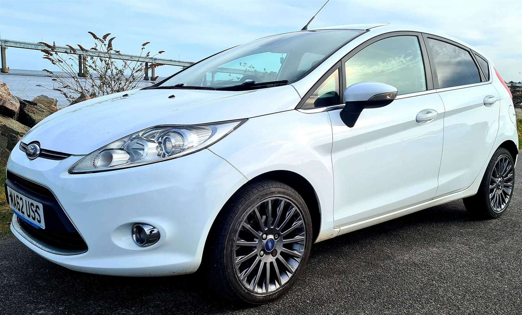 The white Ford Fiesta is believed to have been taken from the premises of valeting company Double Bubble in Inverness.