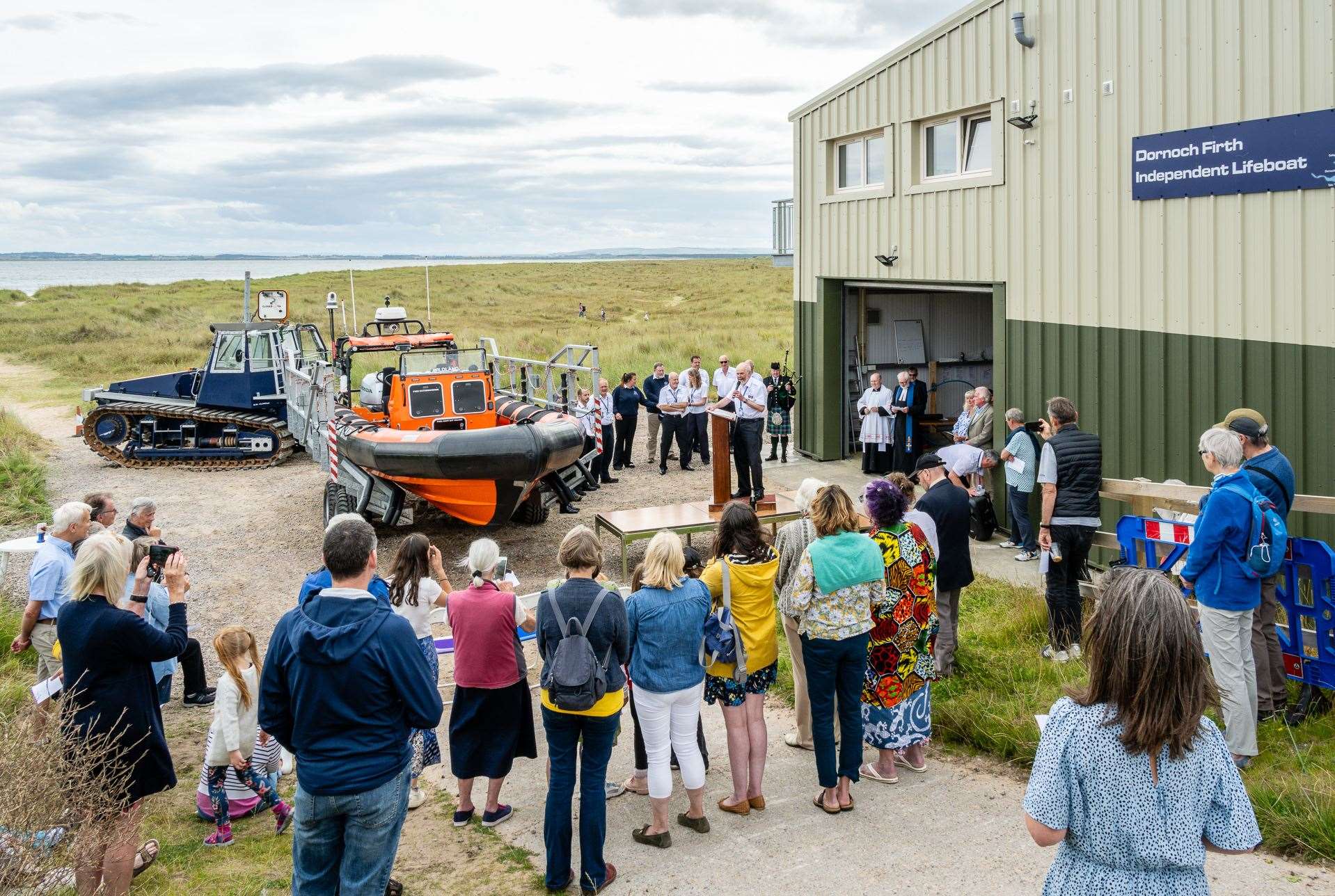 The naming ceremony was held at the Cadogan Lifeboat Station at Dornoch beach. Picture Andy Kirby