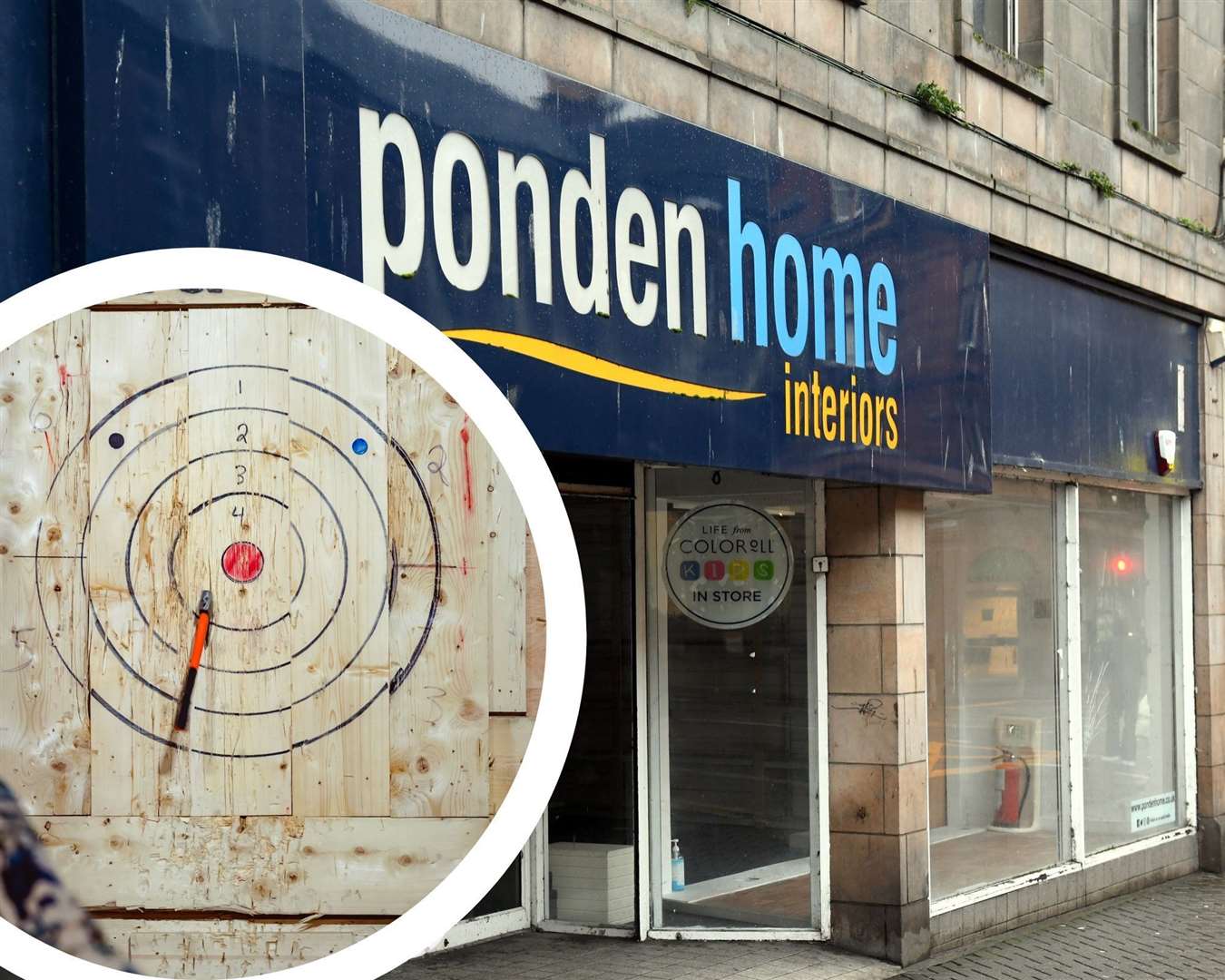 Axe-throwing is listed as a possible feature for the proposed new bar inside the vacated Ponden Home Interiors.
