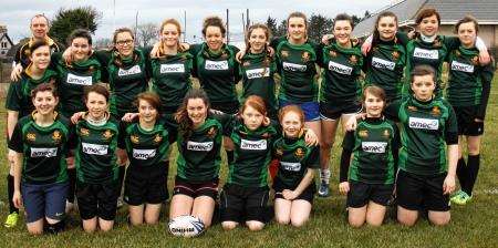North girls U15 rugby team.