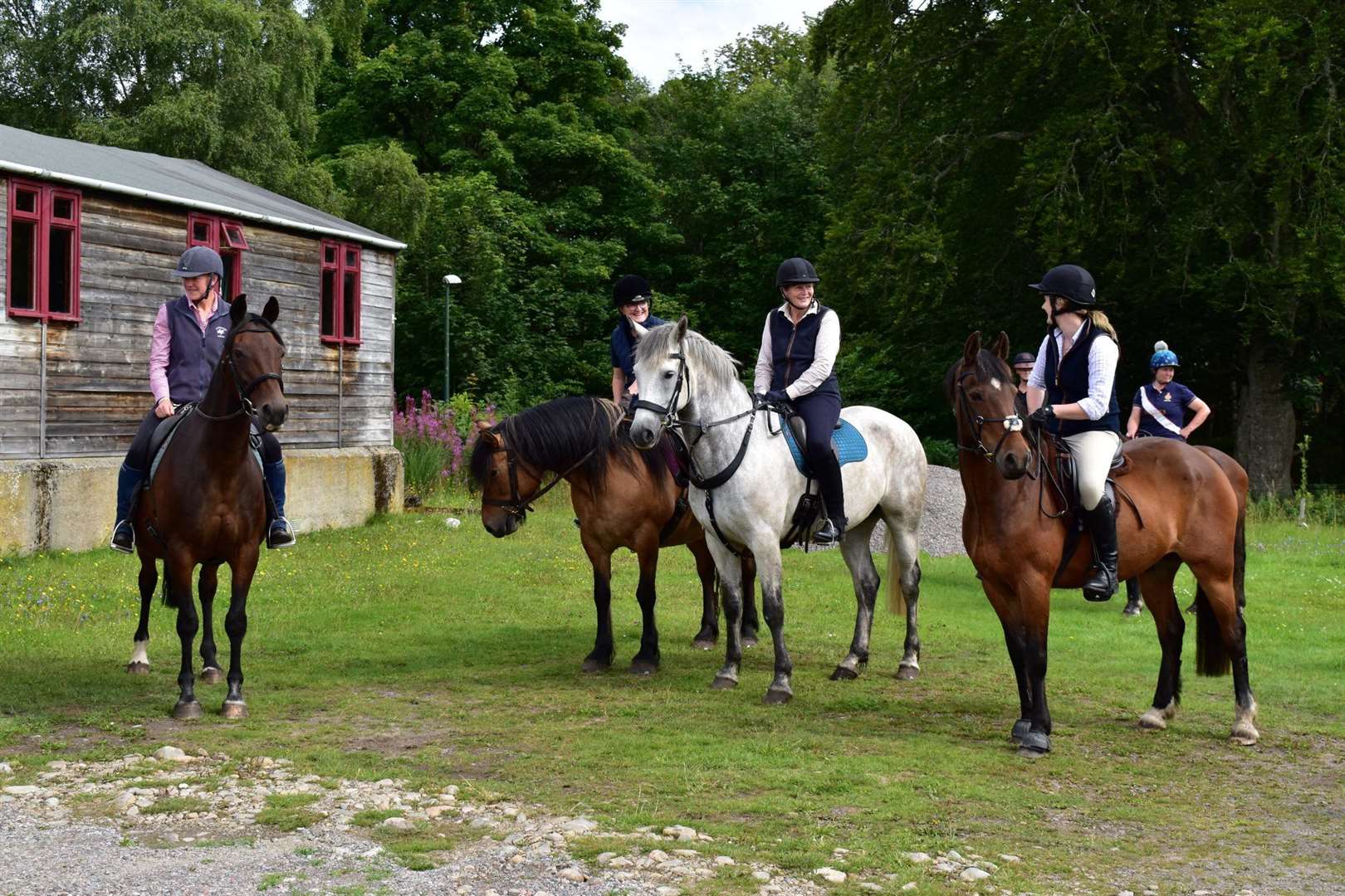 The riders gathered at Culrain Hall where tea was later served.