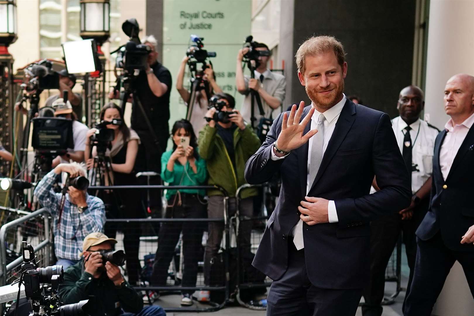 The Duke of Sussex leaving the Rolls Buildings in central London (Aaron Chown/PA)