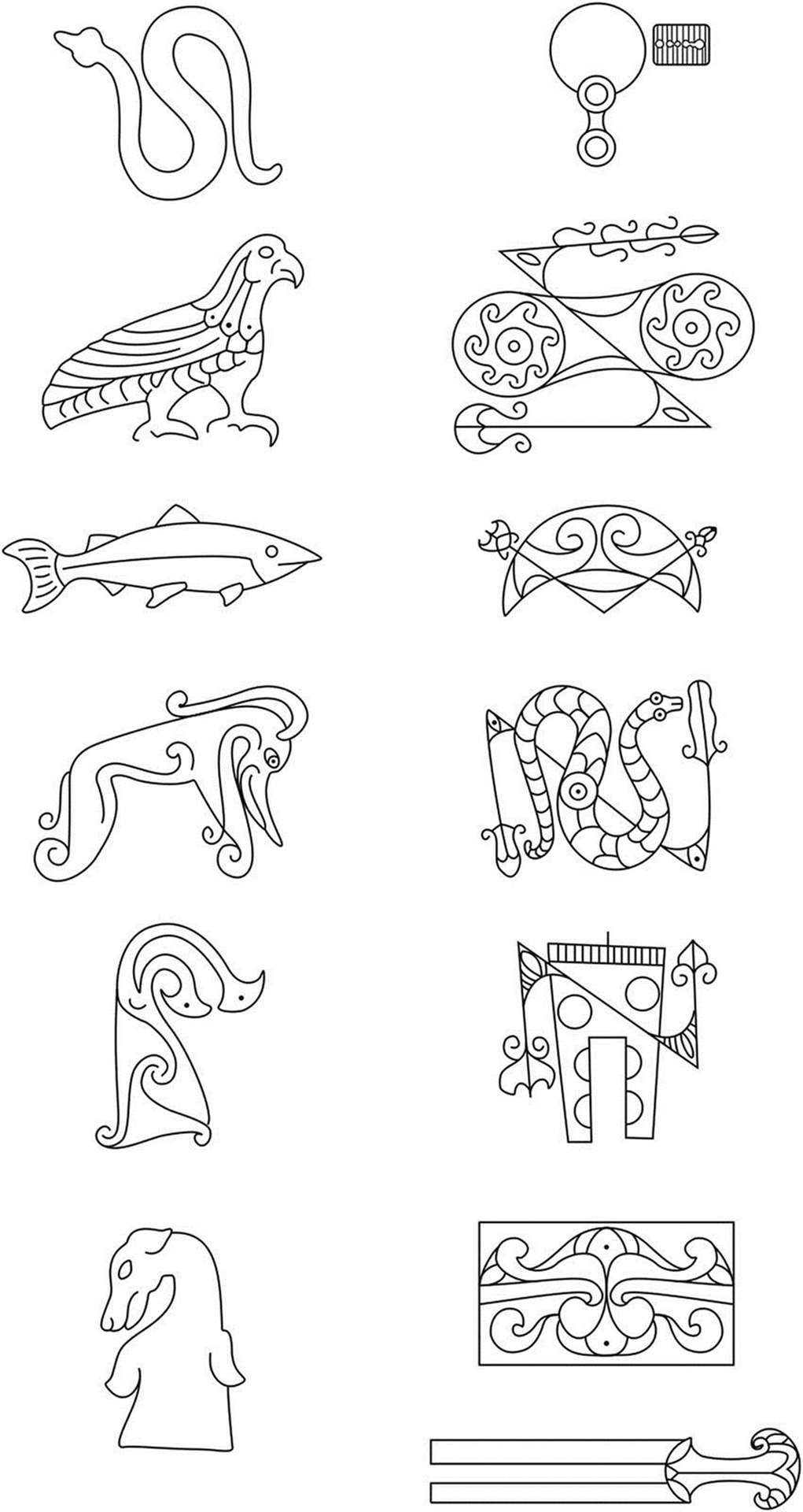 Examples of Pictish art found at locations across north and eastern Scotland. Picture: Creative commons