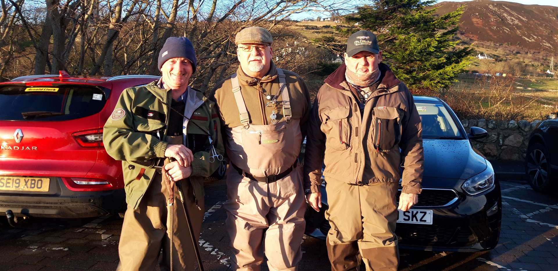Steve Bruce (centre), Blairgowrie, has been fishing the Helmsdale for 23 years and his brother Neil (right) for 10. However, Alan Miller, left, of Denoon, is a newcomer.