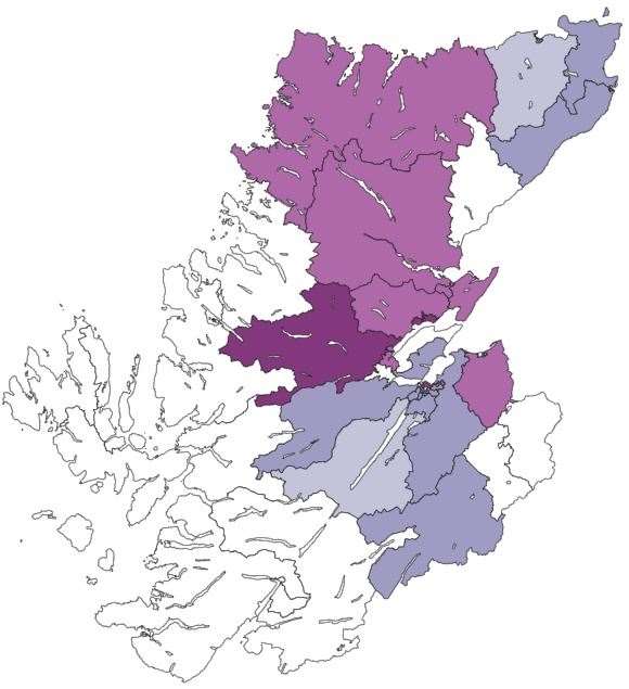 The Covid map for the Highland Council area in the seven days to January 13. Picture: Public Health Scotland.