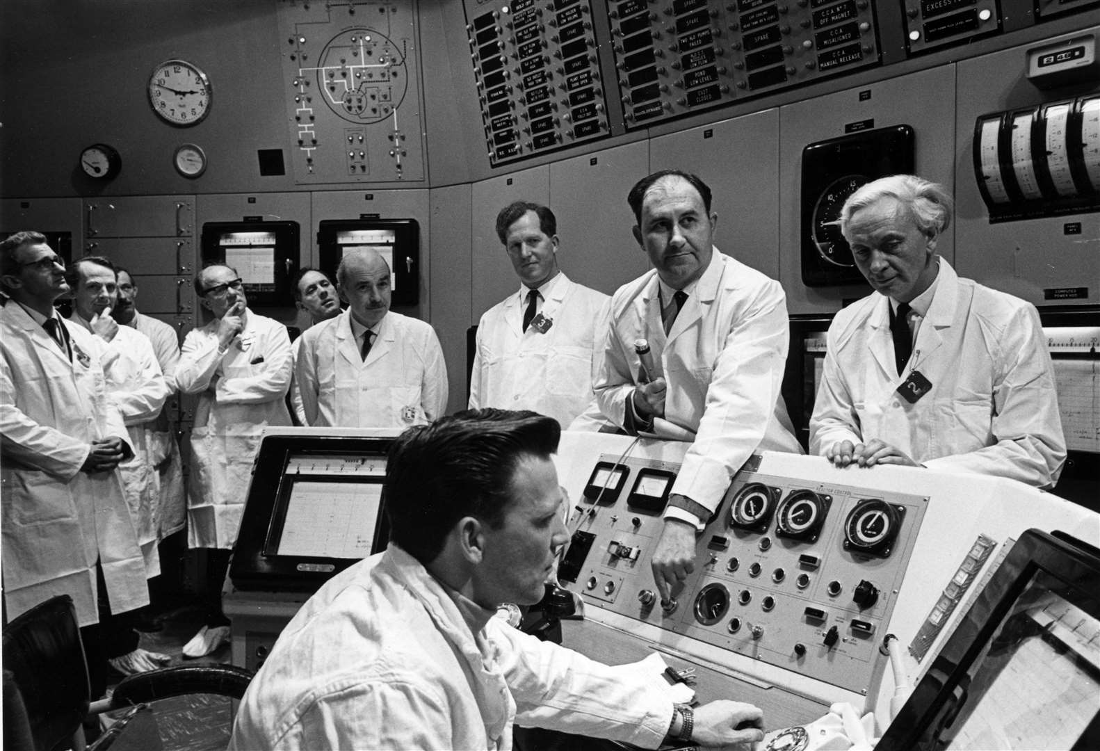 Control room image from the Dounreay archives. Picture: Dounreay (a division of Magnox) and NDA