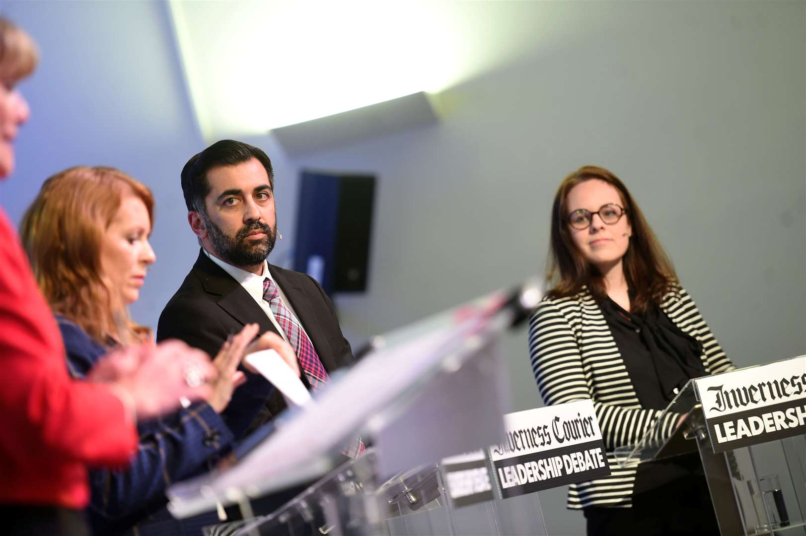 Nicky Marr, Ash Regan, Humza Yousaf and Kate Forbes. Picture: Callum Mackay..