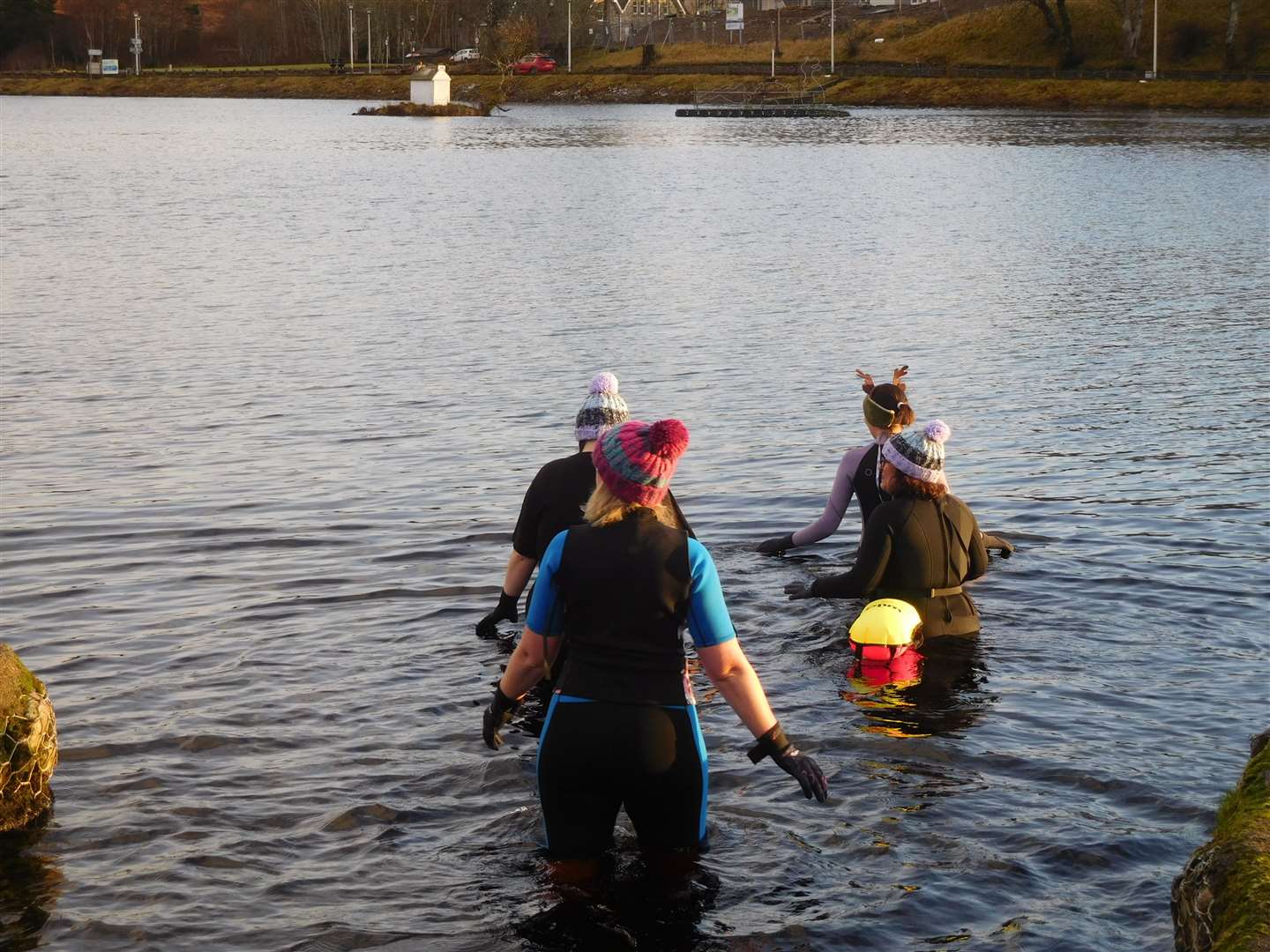 Loch Shin Swimmers also braved the cold waters of Loch Shin last December to raise cash for a cancer charity.