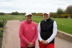 The Dornoch pair who met in the Northern Counties final: Alison Bartlett (left) and Cara Thomson.