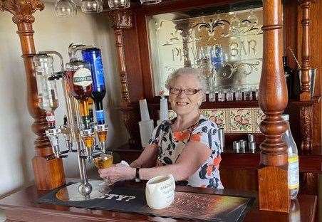 The new bar at Innis Mhor care home in Tain was officially opened by shift leader Libby Hay who has worked at Innis Mhor since it opened in 2014, and before then at Duthac House.