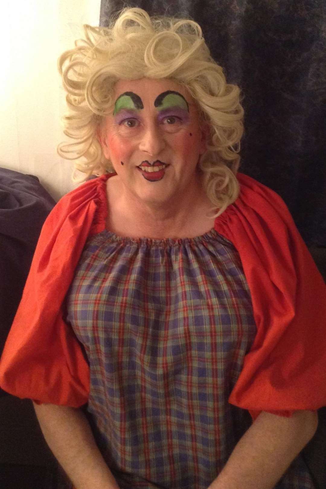 Jamie Stone when he was a panto dame.