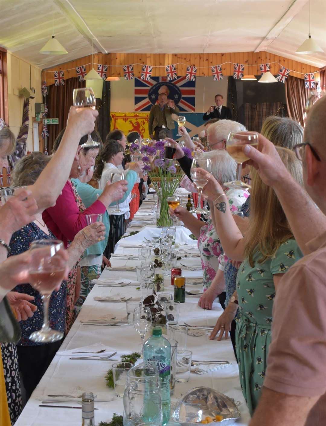 A toast to Her Majesty at Culrain's jubilee lunch on Sunday.