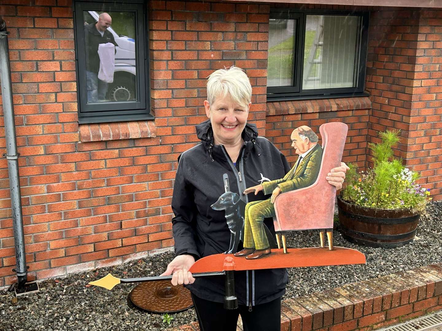 Lorraine Askew is thrilled at the restoration of the weather vane.