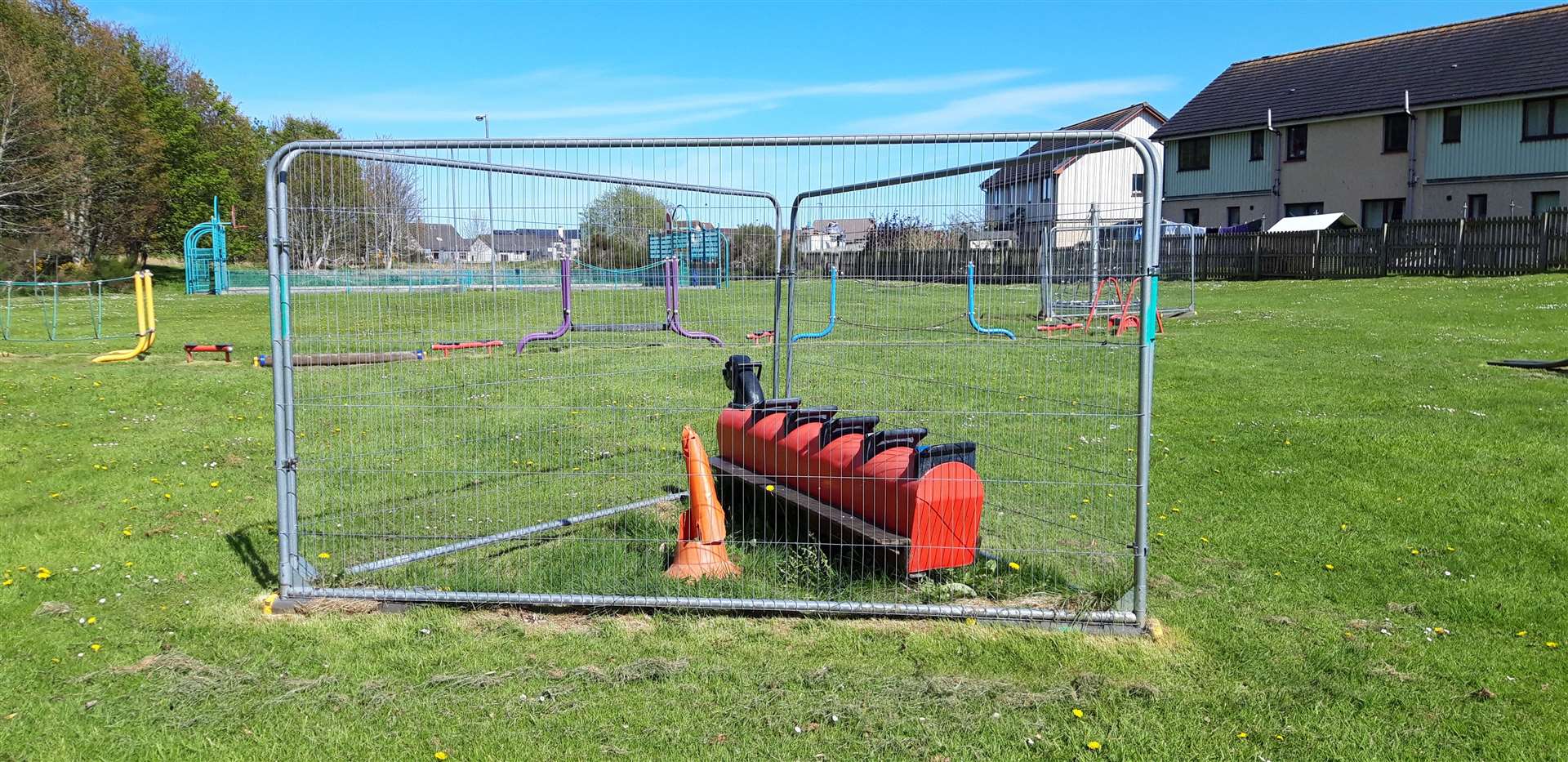 Playparks across the county are in need of an upgrade, such as this one at Bishopfield, Dornoch, where play equipment has been fenced off for safety reasons.