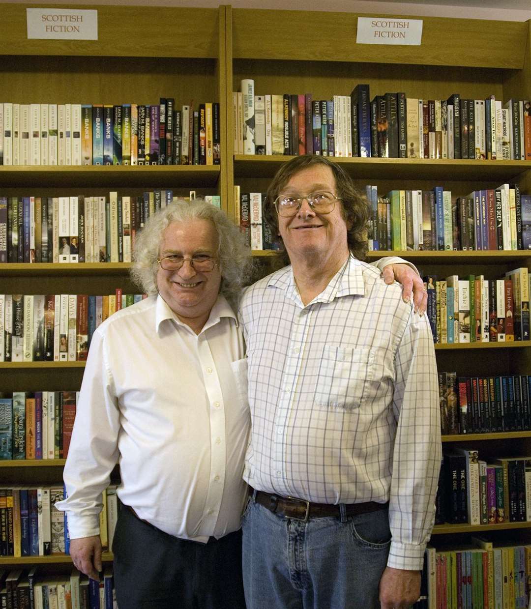 Kevin Crowe and Simon Long at Loch Croispol Bookshop