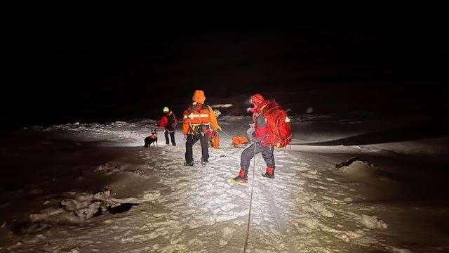 The Dundonnell Mountain Rescue Team responded to a call on Ben Wyvis after a hillwalker was stranded last week. Picture: Dundonnell MRT