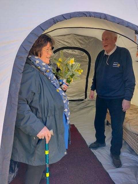 Mr Risk is inviting people to drop by and see him at his temporary tent base in the grounds of St Columba's Church, Brora. The church is beside the A9 just north of the village centre.