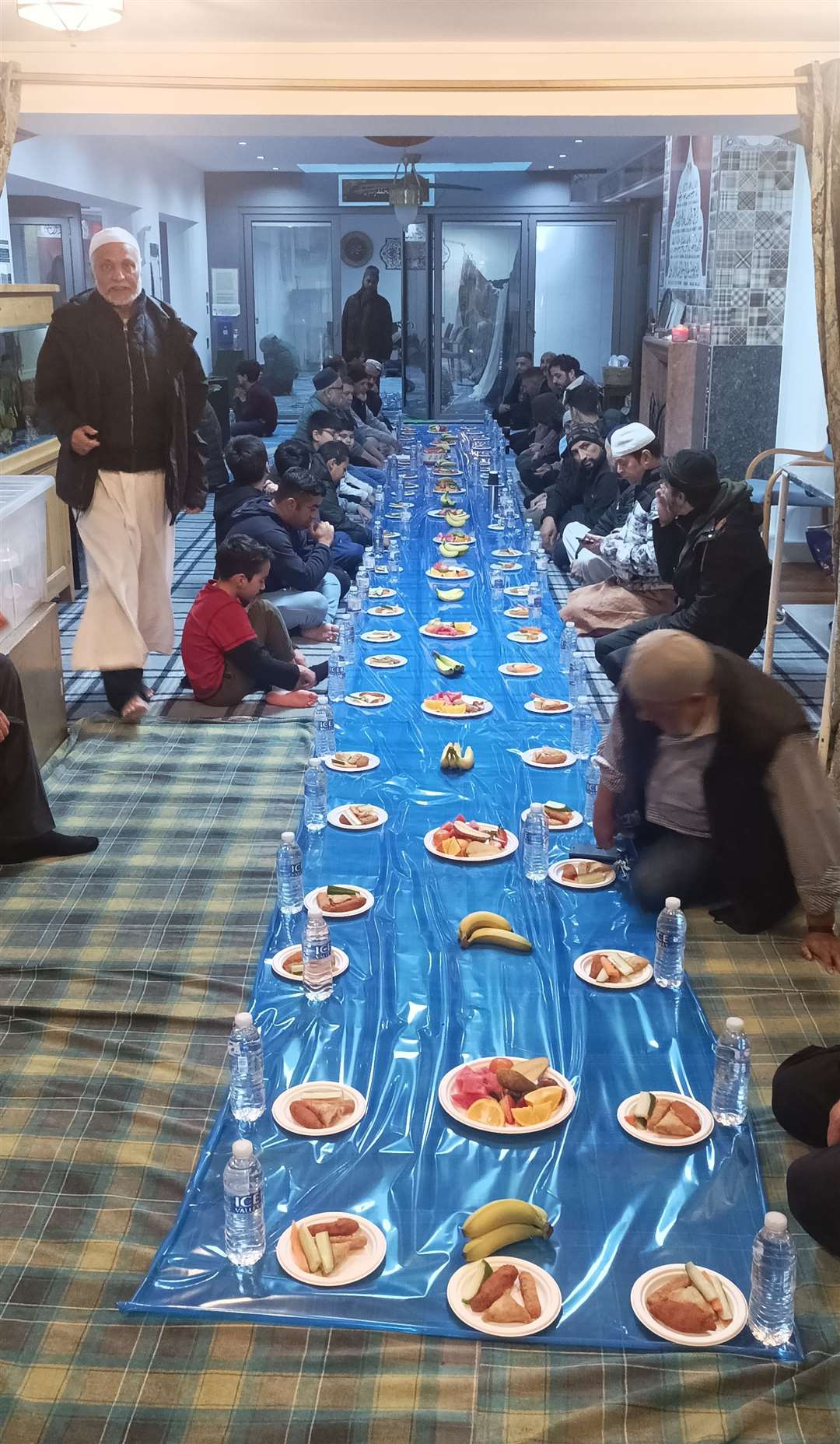 The community breaks their fast together in what is known as iftar.