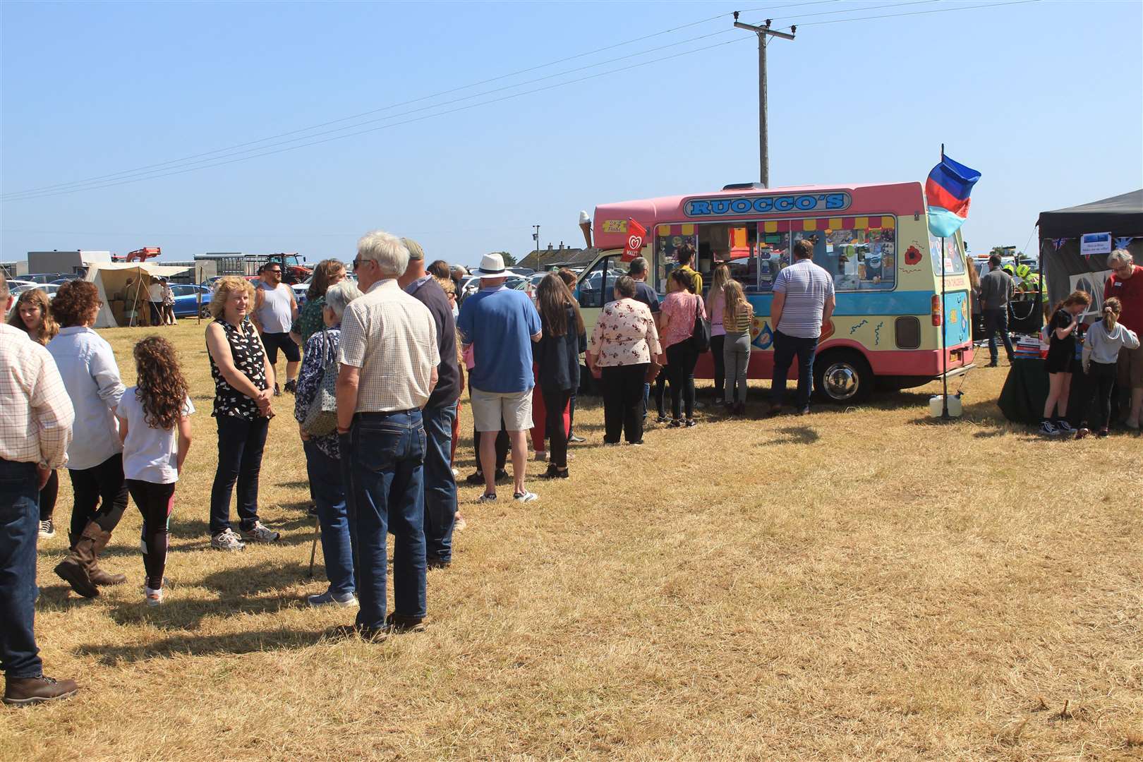 A long queue for ice creams. Picture: Alan Hendry