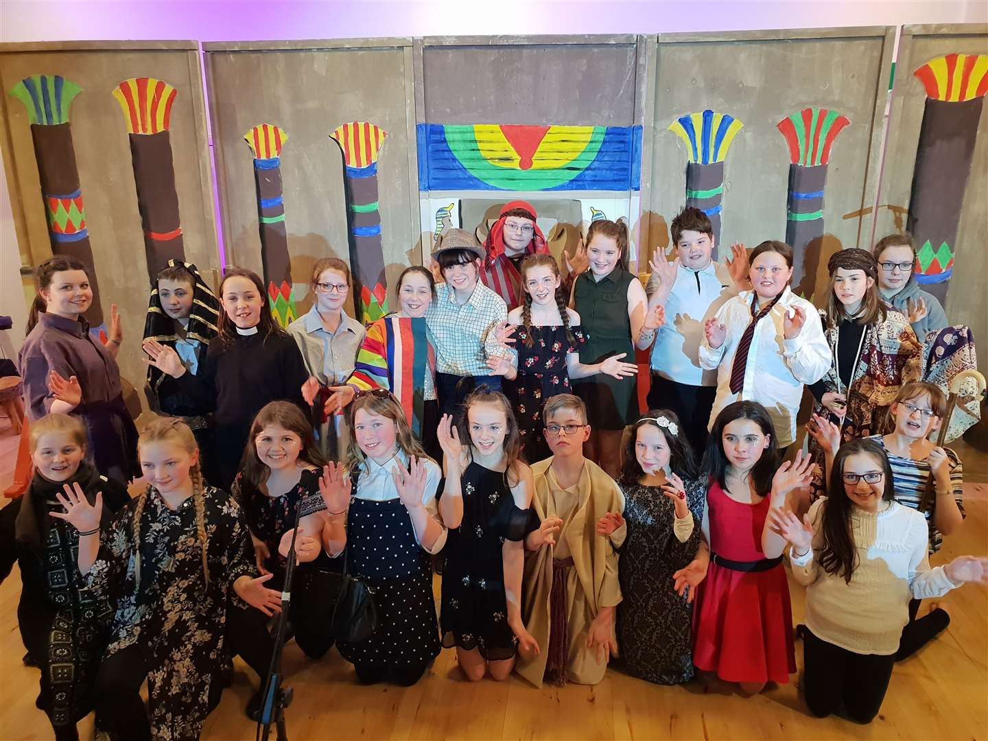 Members of the Dornoch Cathedral Youth Theatre on Saturday.