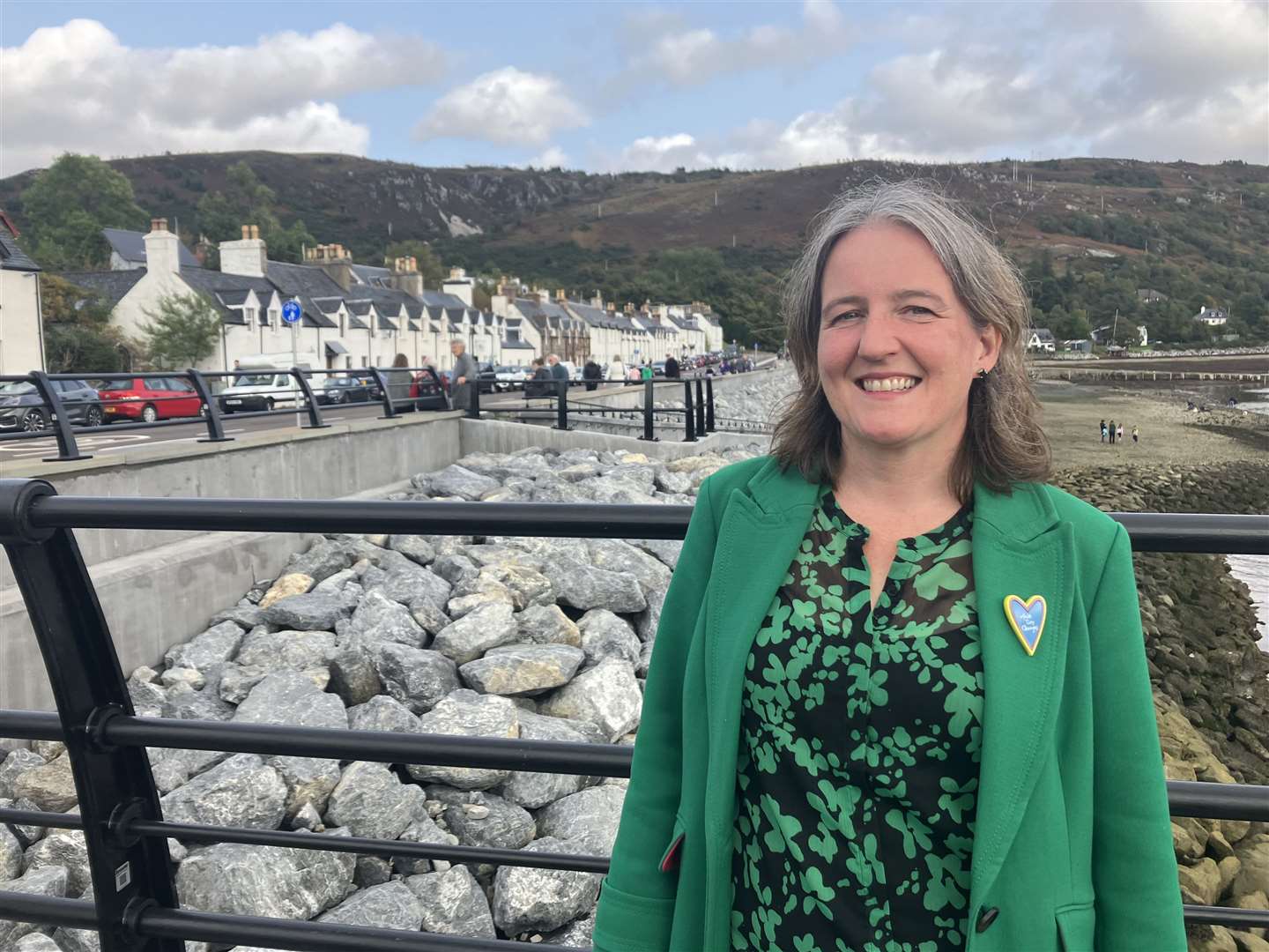 MSP Maree Todd at Ullapool's newly renovated Shore Street. Picture: Iona MacDonald